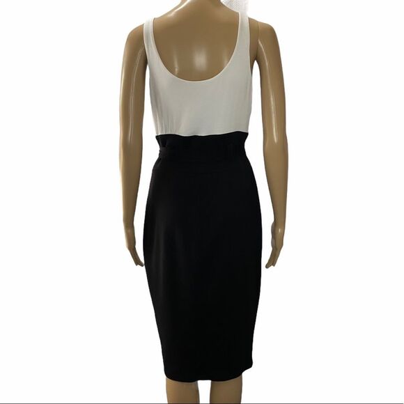 Bailey44 Color-Block Belt Sheath Dress Black White Size Medium - Picture 9 of 9